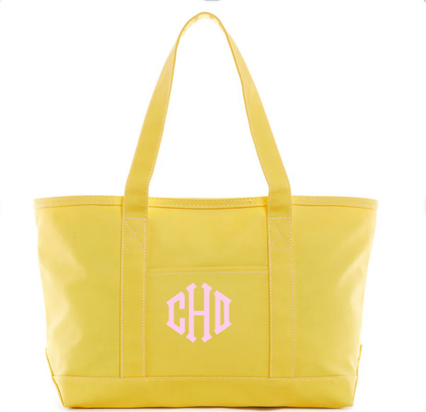 Coated Canvas Midi Tote