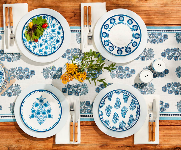 Flower Print Salad Plate