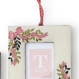 Holiday Memories Embroidered Photo Frame Ornaments