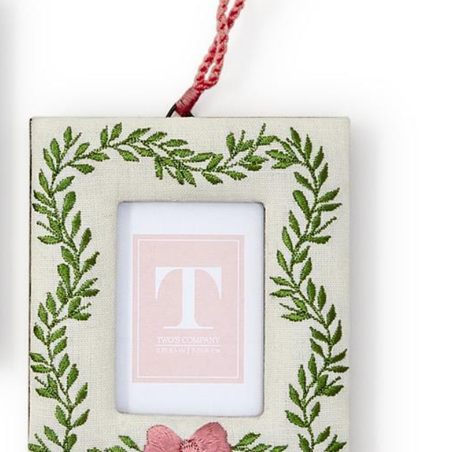 Holiday Memories Embroidered Photo Frame Ornaments
