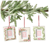 Holiday Memories Embroidered Photo Frame Ornaments