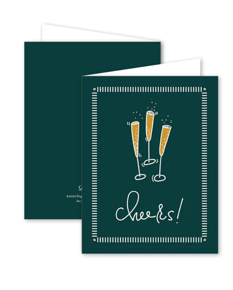 CHAMPAGNE TOAST CHEERS CARD