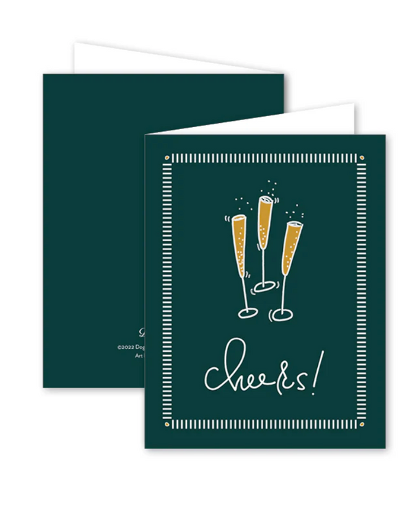 CHAMPAGNE TOAST CHEERS CARD