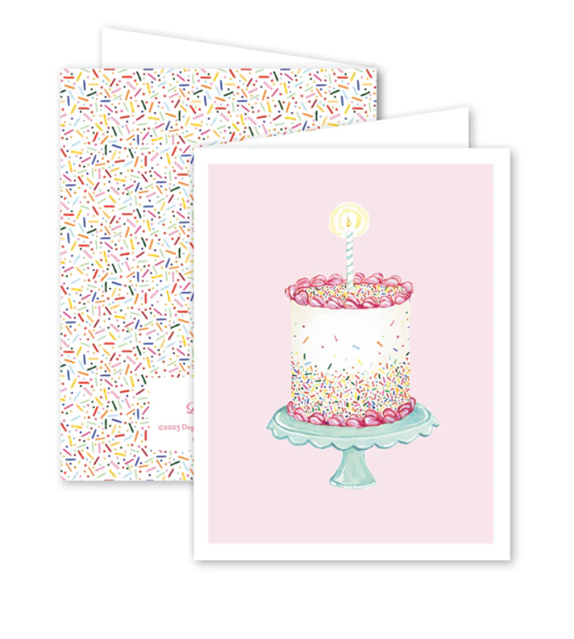 FUNFETTI PINK CAKE BIRTHDAY CARD