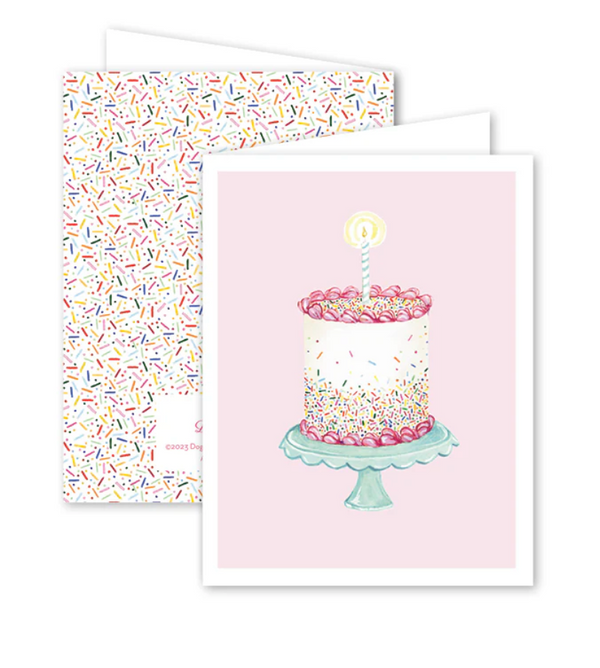 FUNFETTI PINK CAKE BIRTHDAY CARD