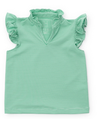 ELLIE PERFORMANCE TOP GREEN STRIPES