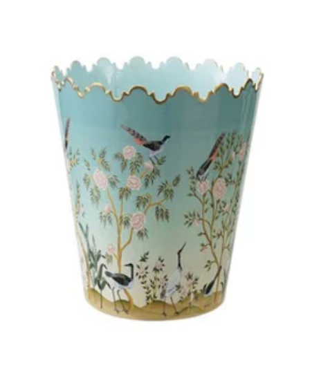Metal Scalloped Bucket Baskets Nature