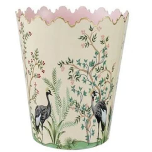 Metal Scalloped Bucket Baskets Nature