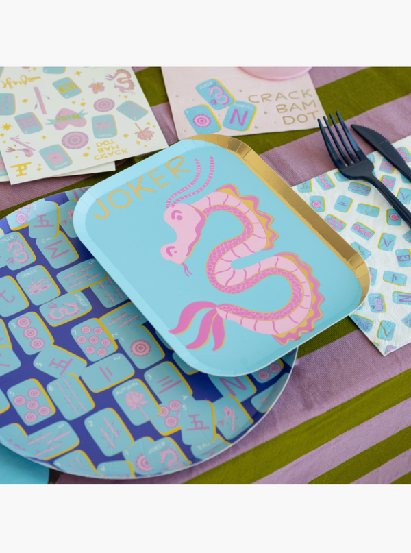 Mahjong Bird Bam Dinner Paper Plates