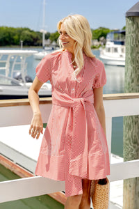 Mini Abby Dress – Red/White Stripe