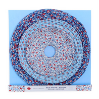 Red, White and Bloom Paper Lanterns, Set of 3