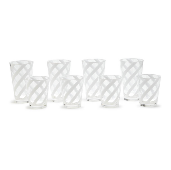 OPAQUE WHITE 4 PIECE GLASS