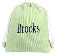 Lime Seersucker Sling Backpack | Mint