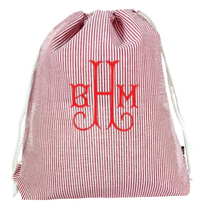 Red Seersucker Sling Backpack | Mint
