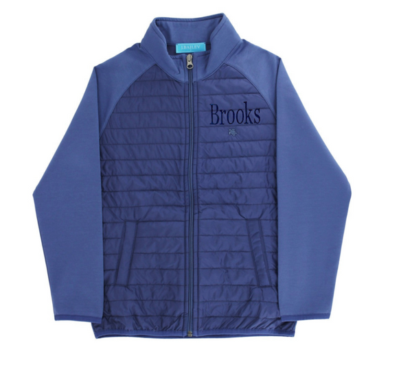 Quilted Bomber Jacket - Navy