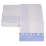 Linen Border Light Blue Guest Towels