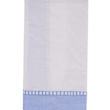Linen Border Light Blue Guest Towels