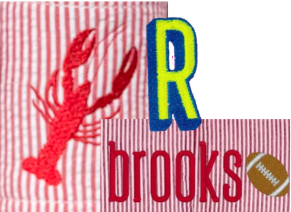 Red Seersucker Jacket Koozie includes Personalization