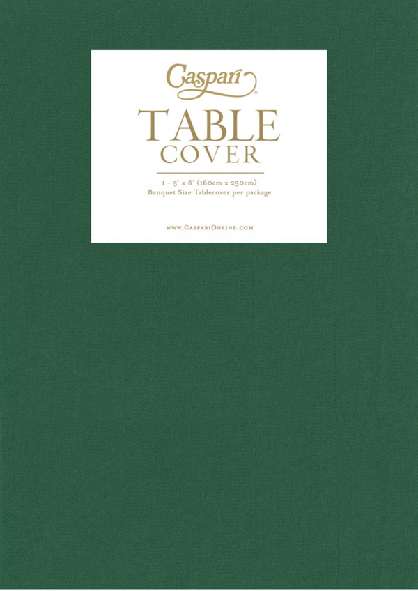 Paper Linen Hunter Green Solid Airlaid Tablecover 5x8