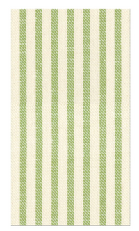 MELOGRANO STRIPE SAGE-PAPER LINEN Guest Towels