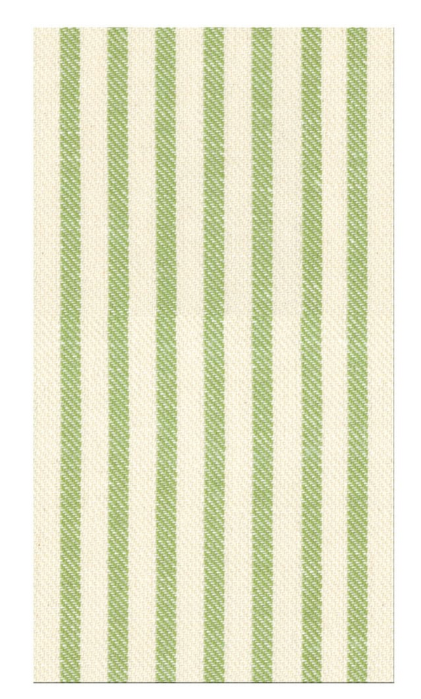 MELOGRANO STRIPE SAGE-PAPER LINEN Guest Towels