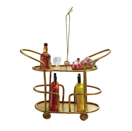 Metal Bar Cart Ornament