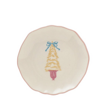 Stoneware Shaped Dish with Tree