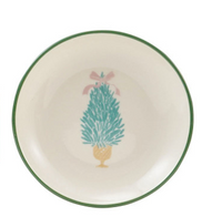 Stoneware Shaped Dish with Tree