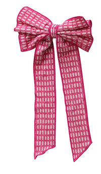 Cotton Velvet Printed Clip-on Bow