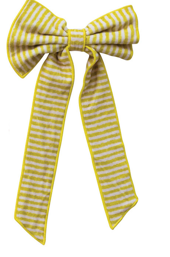 Cotton Velvet Printed Clip-on Bow