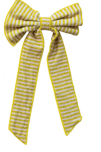 Cotton Velvet Printed Clip-on Bow