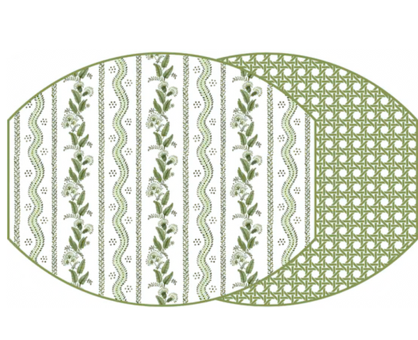 Two Sided Wipeable Placemat Green