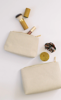 Cosmetic Bag In Linen Small