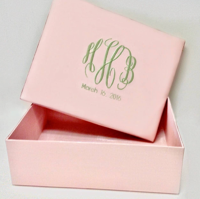 Monogram Wedding or Child Keepsake Box