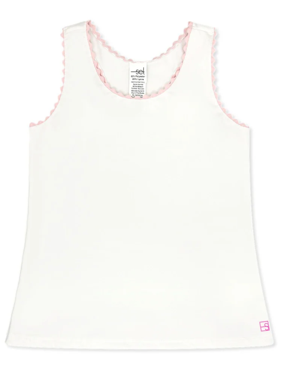 Set Fashions Riley Tank Cotton Candy Pink Ric Rac