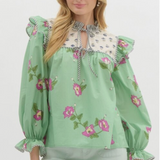 Entro White Double Bow Top