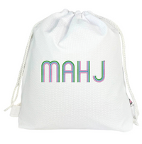 Navy Seersucker Sling Backpack | Mint