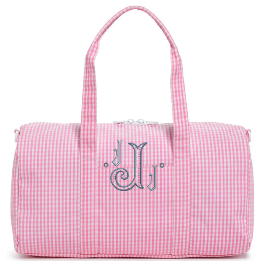 Pink Gingham Duffel