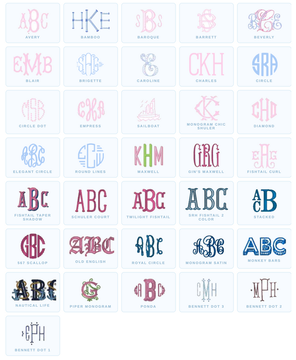 Monogram example