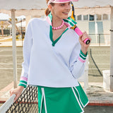 Scuba Light Easy Rugby Sweatshirt Super White/Greenbrier/Bubblegum
