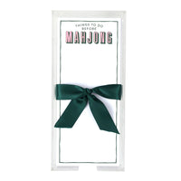 Things To Do Before Mahjong Rectangle Notepaper with Acrylic Tray