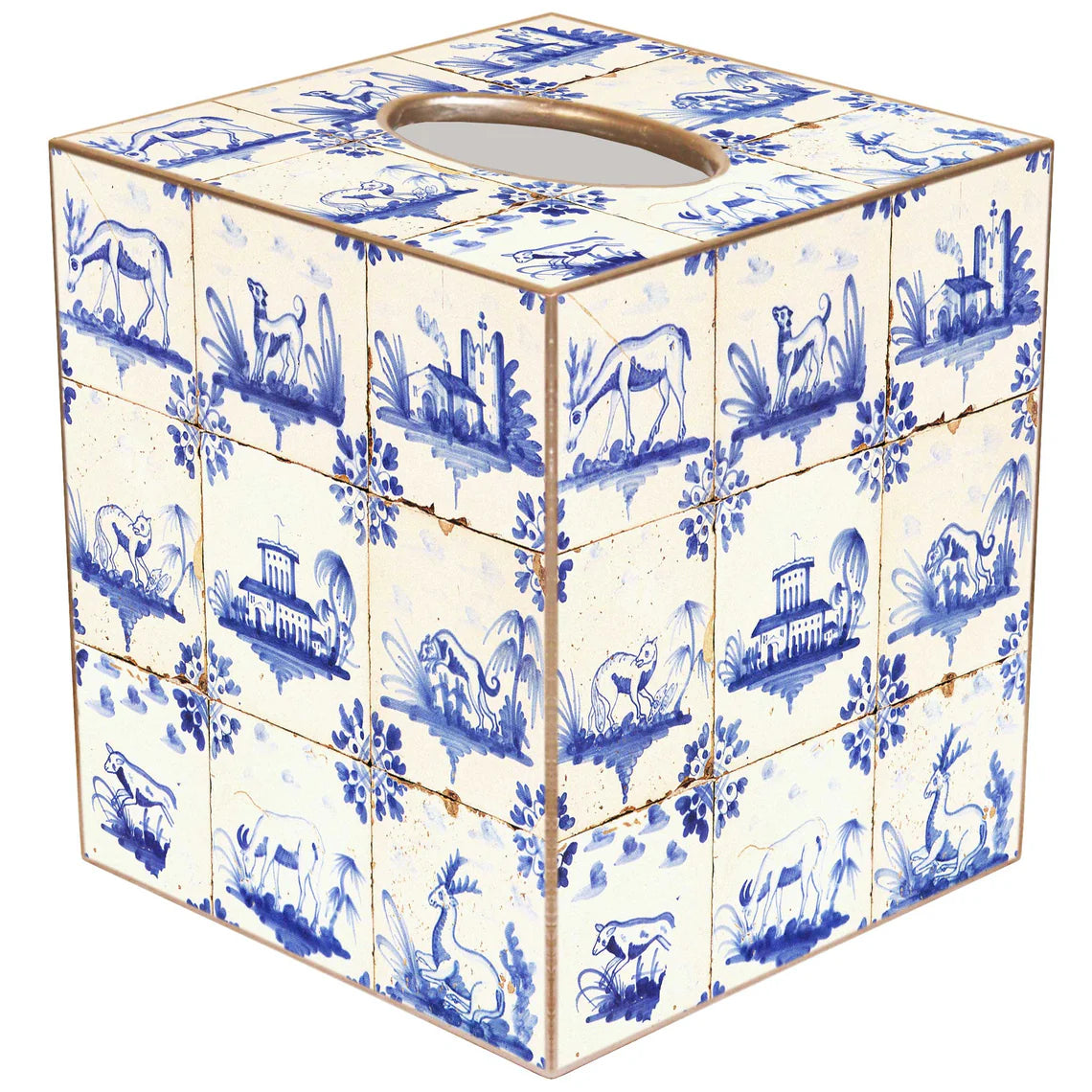 Delft Tiles Tissue Box Cover
