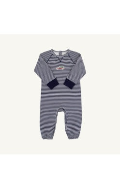 Nantucket Navy Stripe Cassidy Comfy Crewneck Romper