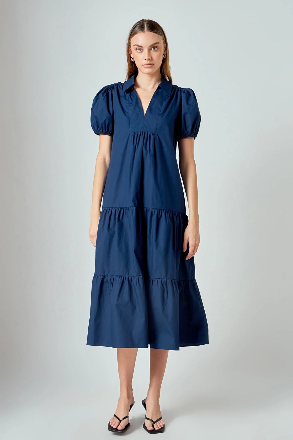 Poplin Midi Dress
