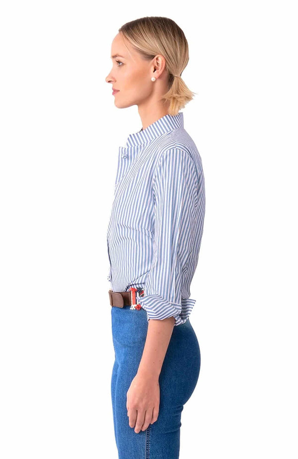 Navy Wash / Wear Forget Me Knot Top - Stripe