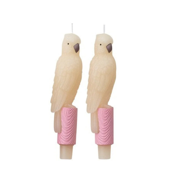 Parrot Taper Candles - Set of 2