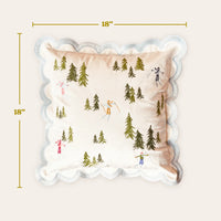 Après Ski Scalloped Square Throw Pillow