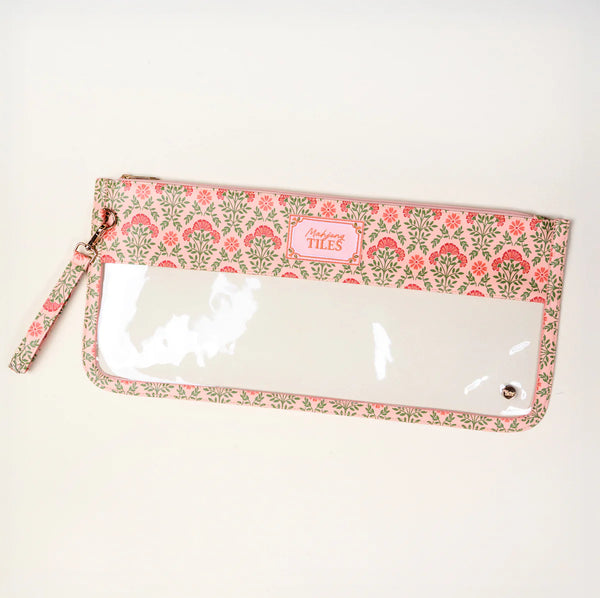 Everbloom Dusty Rose Mahjong Tile Keeper Pouch