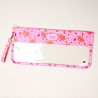 Poppin' Petals Hot Pink Mahjong Tile Keeper Pouch