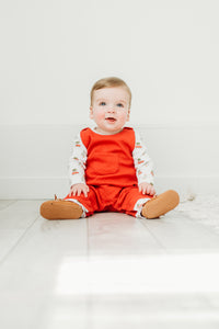Christmas Cars Quilted Pima Overall Set